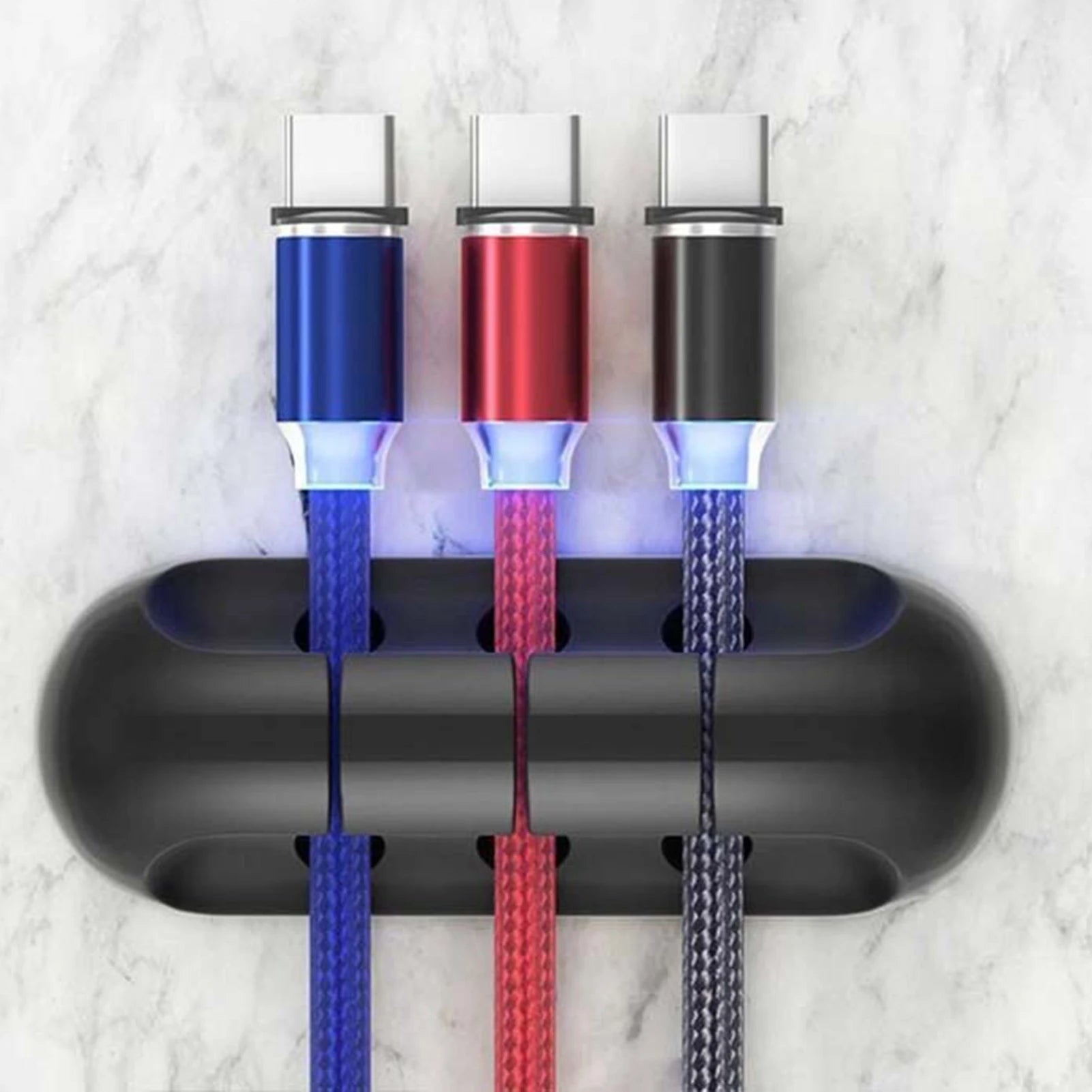 Ultimate Desktop Silicone Cable Organizer - Versatile Elastic Cord Holder for Earphones, Phone Chargers, and More!